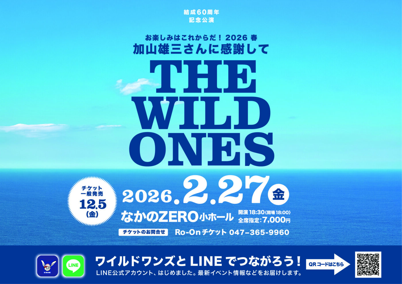 ザ･ワイルドワンズ なかの公演のチラシ